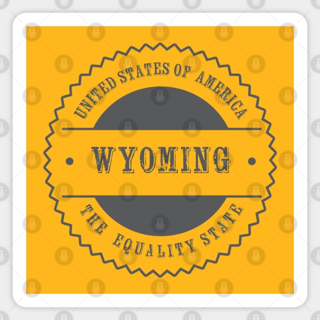 Wyoming state Sticker by Athenum